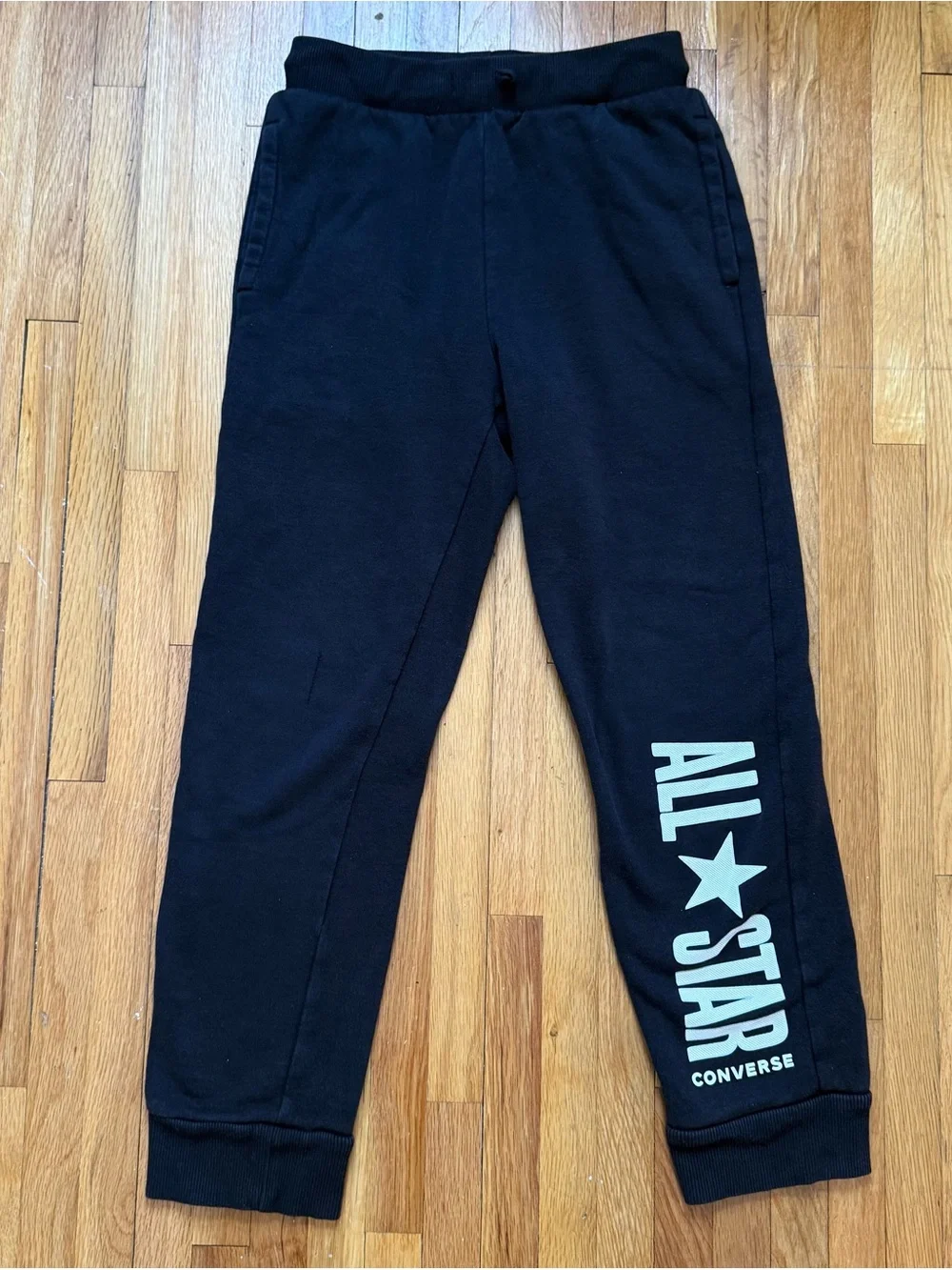 4/$25 Converse All Star Joggers Sweatpants Boys Size Medium 10-12 Black White